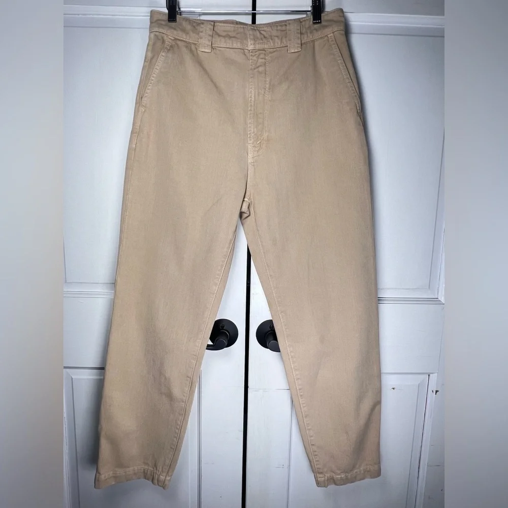 MOTHER Denim Khaki Color Curds and Whey The Punk 76 Ankle Pants High Rise Sz 27